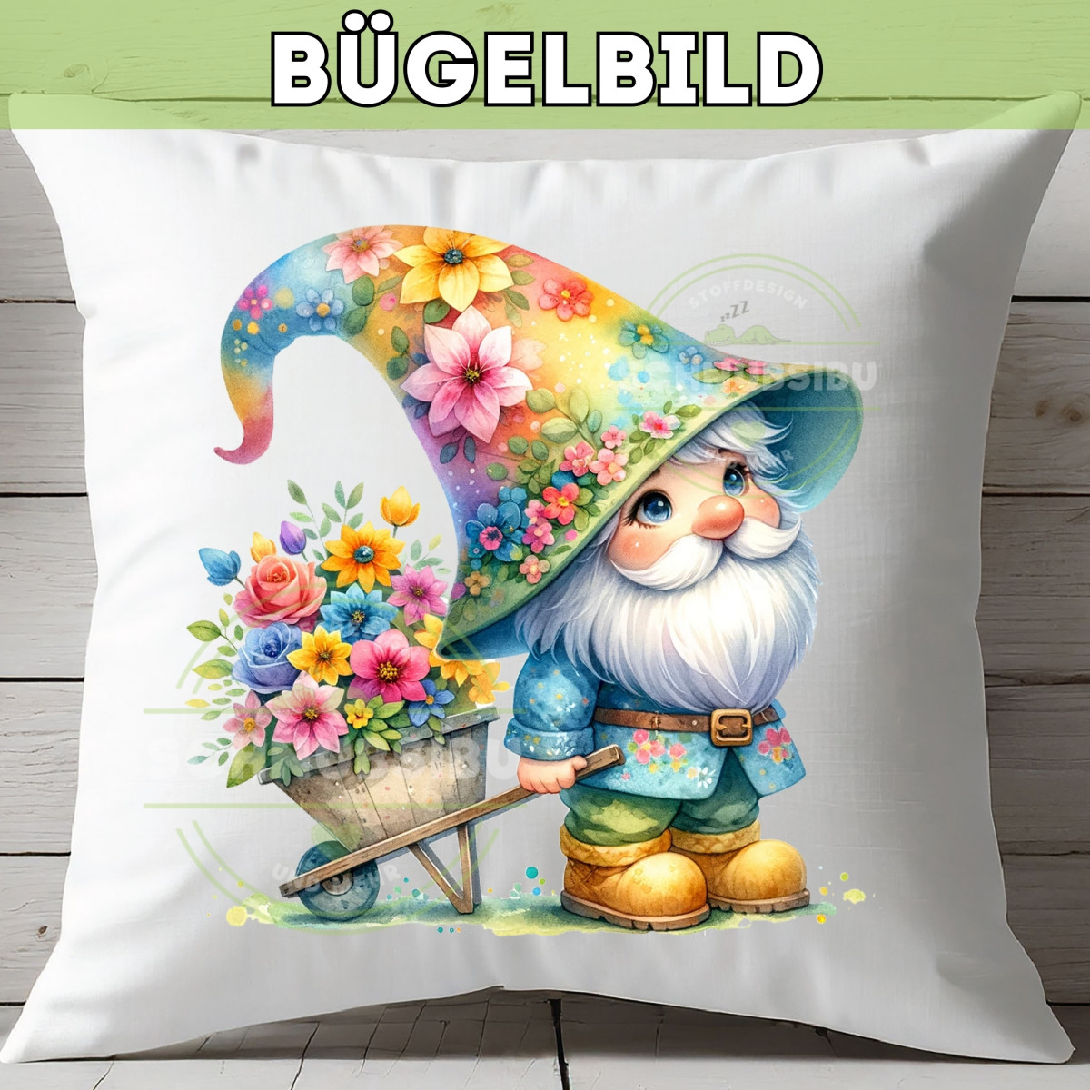 Bügelbild Wichtelkollektion - Gärtner